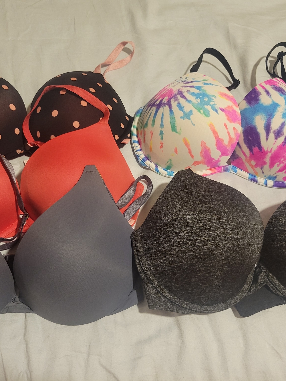 Victoria's Secret Assorted Multi-Color & Gray Bra Set